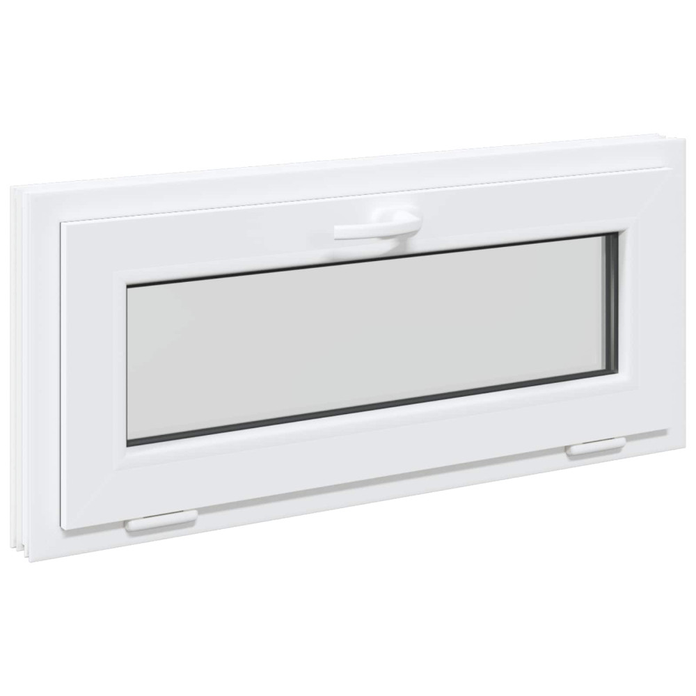 Produktbild för Källarfönster RISOR 90 x 40 cm PVC och glas Vit