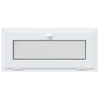Produktbild för Källarfönster RISOR 90 x 40 cm PVC och glas Vit