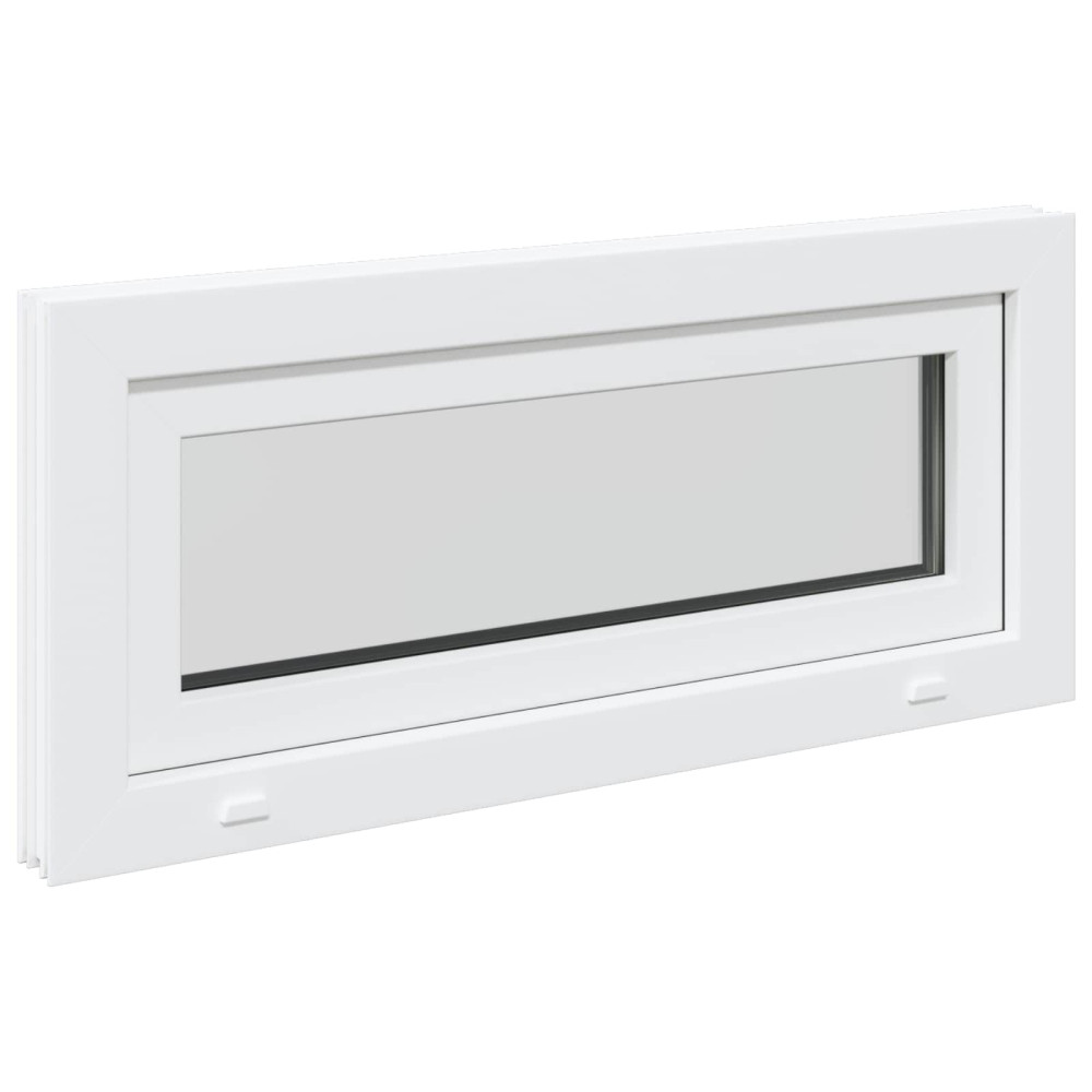 Produktbild för Källarfönster RISOR 90 x 40 cm PVC och glas Vit