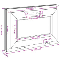 Produktbild för Källarfönster RISOR 60 x 40 cm PVC och glas Antracit