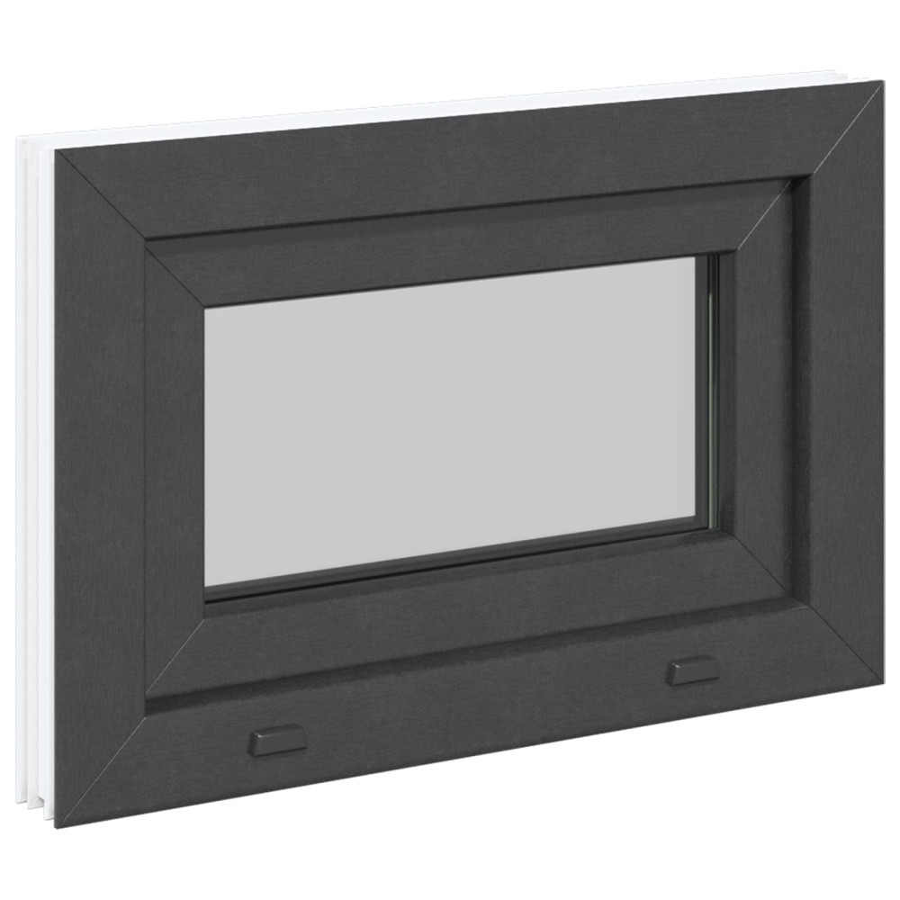 Produktbild för Källarfönster RISOR 60 x 40 cm PVC och glas Antracit