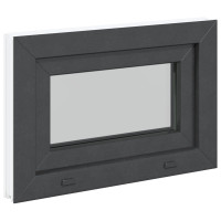 Produktbild för Källarfönster RISOR 60 x 40 cm PVC och glas Antracit