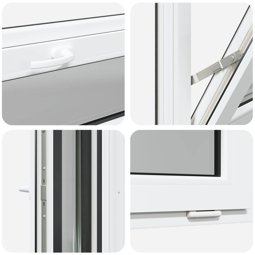 Produktbild för Källarfönster RISOR 60 x 40 cm PVC och glas Antracit