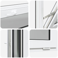 Produktbild för Källarfönster RISOR 60 x 40 cm PVC och glas Antracit