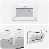 Produktbild för Källarfönster RISOR 60 x 40 cm PVC och glas Antracit