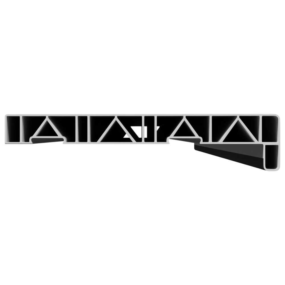 Produktbild för Fönsterbräda Svart med träådring 160 x 20 x 4,5 cm PVC