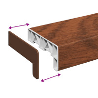 Produktbild för Fönsterbräda Brunt Trä 160 x 10 x 4,5 cm PVC