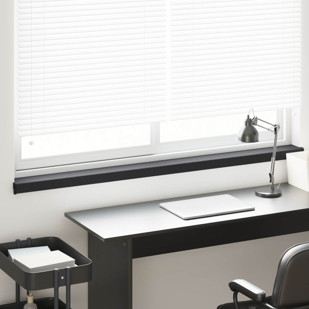 Produktbild för Fönsterbräda Antracit med träkorn 160 x 15 x 4,5 cm PVC