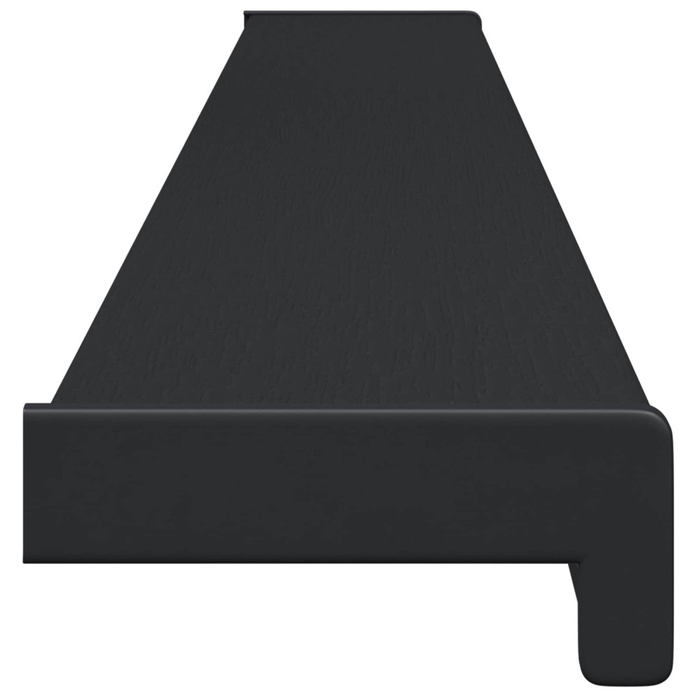 Produktbild för Fönsterbräda Antracit med träkorn 160 x 15 x 4,5 cm PVC
