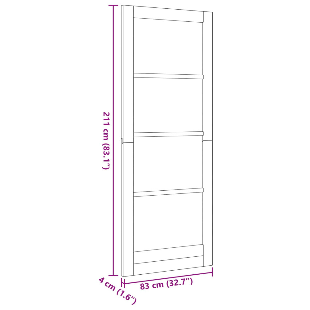 Produktbild för Inredningsdörr Vit 83 x 211 cm Plywood