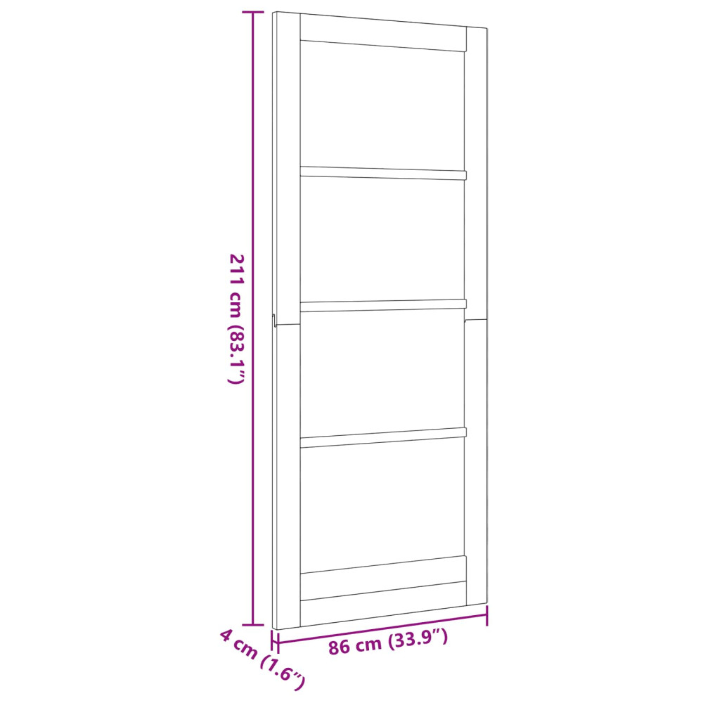 Produktbild för Inredningsdörr Vit 86 x 211 cm Plywood