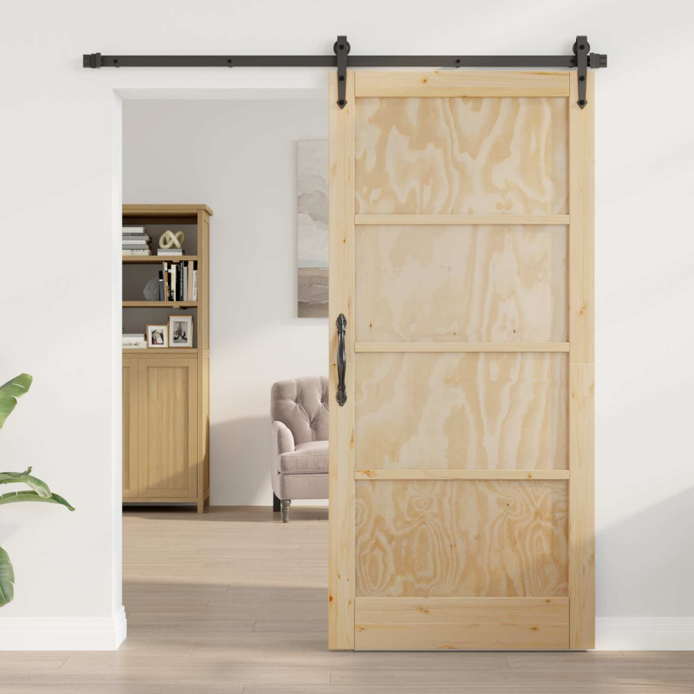 Produktbild för Inredningsdörr Naturlig 93 x 202 cm Plywood
