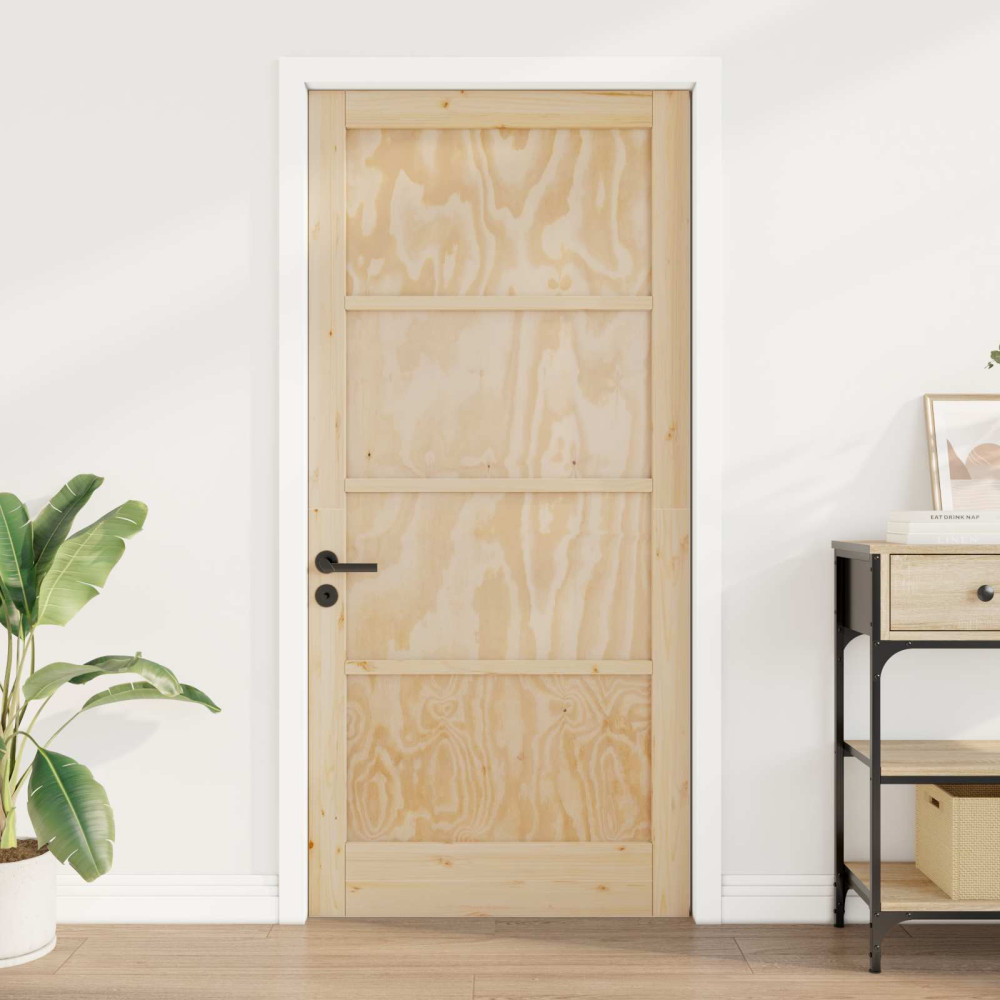 Produktbild för Inredningsdörr Naturlig 93 x 202 cm Plywood