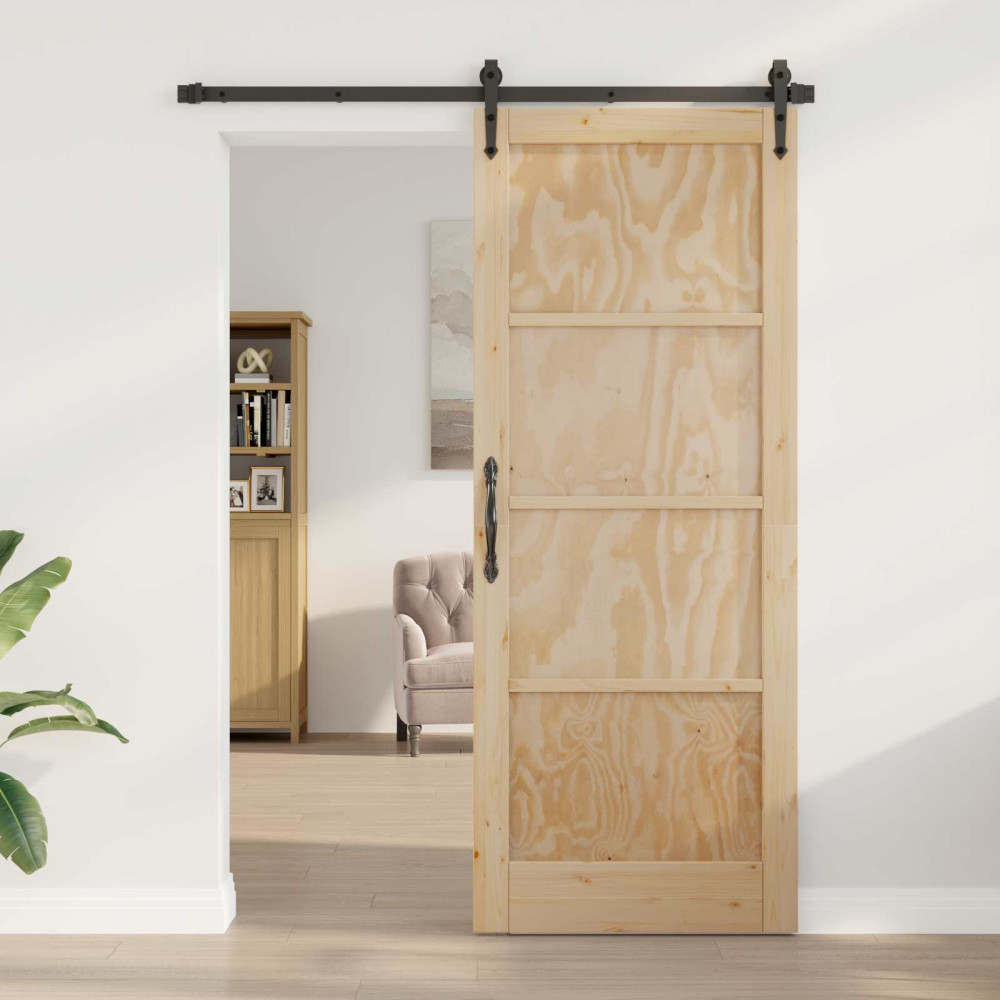 Produktbild för Inredningsdörr Naturlig 93 x 211 cm Plywood