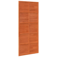 Produktbild för Ladugårdsdörr Vaxad brun 90 x 208 cm Massiv furu