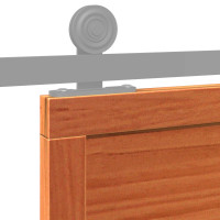 Produktbild för Ladugårdsdörr Vaxad brun 90 x 208 cm Massiv furu