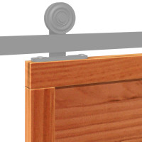 Produktbild för Ladugårdsdörr Vaxad brun 80 x 208 cm Massiv furu