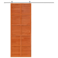 Produktbild för Ladugårdsdörr Vaxad brun 80 x 208 cm Massiv furu