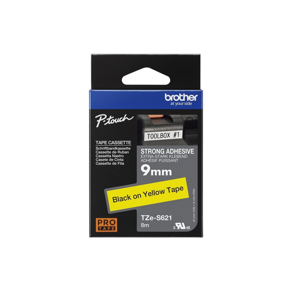 Produktbild för Brother TZe-S621 - bandlaminat - 1 kassett(er) - Rulle (0,9 cm x 8 m)