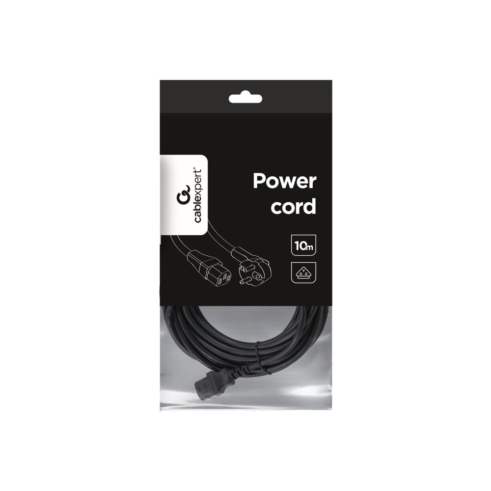 Produktbild för Gembird PC-186-VDE-10M - strömkabel - power CEE 7/7 till power IEC 60320 C13 - 10 m