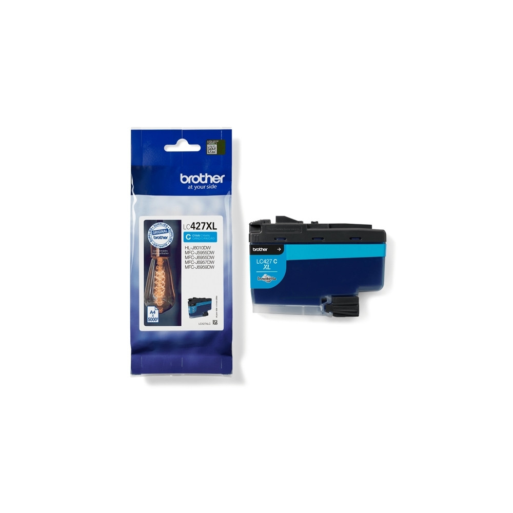 Produktbild för Brother LC427XLC - hög kapacitet - cyan - original - bläckpatron