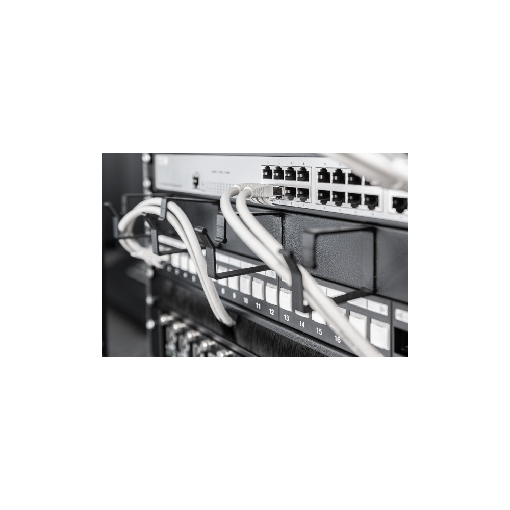 Produktbild för DIGITUS Professional DN-97602 - rackpanel för kabelhantering - 1U - 19"