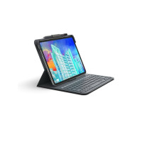 Produktbild för ZAGG Messenger Folio 2 - tangentbord och foliefodral (fodral) - portabel - QWERTY - Nordisk - träkol Inmatningsenhet