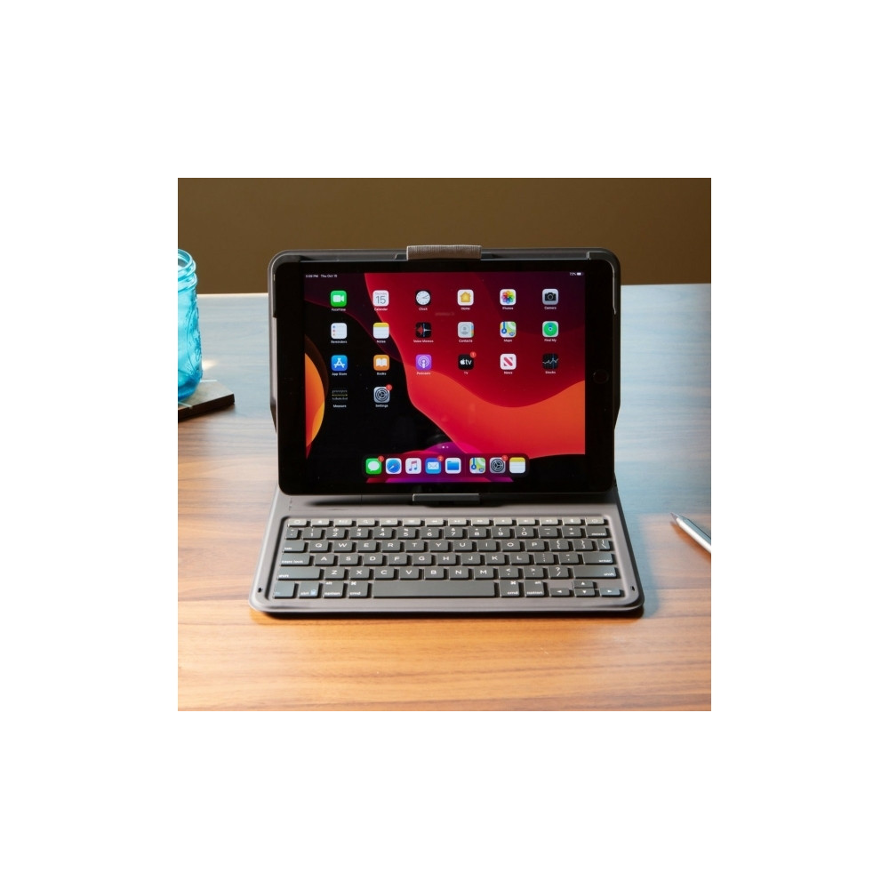 Produktbild för ZAGG Messenger Folio 2 - tangentbord och foliefodral (fodral) - portabel - QWERTY - Nordisk - träkol Inmatningsenhet