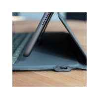 Produktbild för ZAGG Messenger Folio 2 - tangentbord och foliefodral (fodral) - portabel - QWERTY - Nordisk - träkol Inmatningsenhet