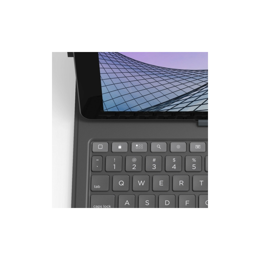 Produktbild för ZAGG Messenger Folio 2 - tangentbord och foliefodral (fodral) - portabel - QWERTY - Nordisk - träkol Inmatningsenhet