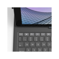 Produktbild för ZAGG Messenger Folio 2 - tangentbord och foliefodral (fodral) - portabel - QWERTY - Nordisk - träkol Inmatningsenhet