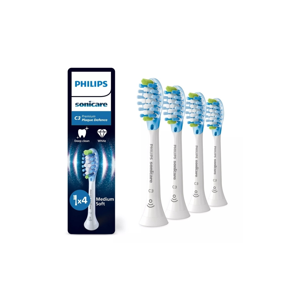 Produktbild för Philips Sonicare C3 Premium Plaque Defence HX9044 - extra tandborsthuvud - vit