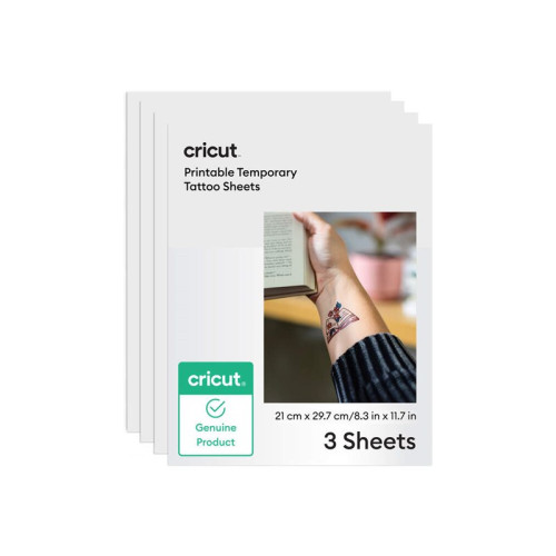 Cricut Cricut Printable - temporary tattoo sheet - A4 (210 x 297 mm) - transparent (paket om 3)
