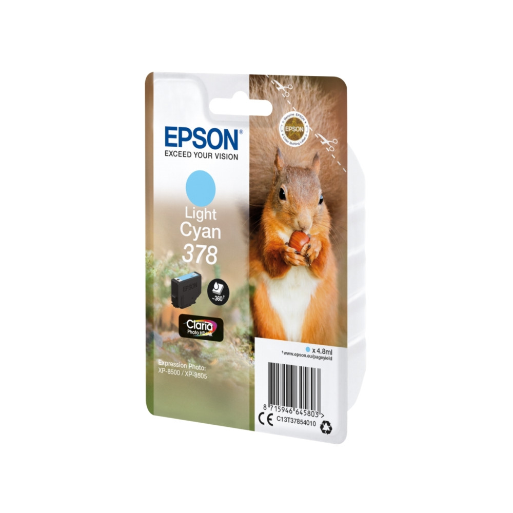 Produktbild för Epson 378 - ljus cyan - original - bläckpatron
