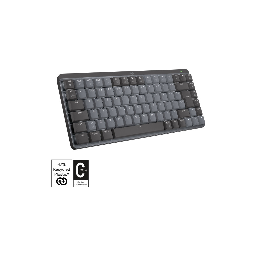 Produktbild för Logitech Master Series MX Mechanical Mini - tangentbord - QWERTY - USA, internationellt - grafit Inmatningsenhet