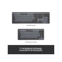 Produktbild för Logitech Master Series MX Mechanical Mini - tangentbord - QWERTY - USA, internationellt - grafit Inmatningsenhet