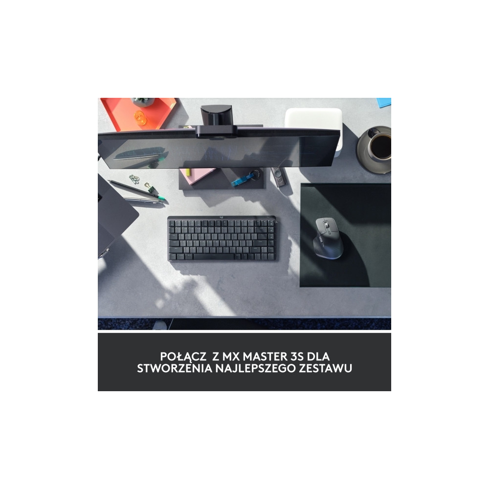 Produktbild för Logitech Master Series MX Mechanical Mini - tangentbord - QWERTY - USA, internationellt - grafit Inmatningsenhet