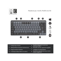 Produktbild för Logitech Master Series MX Mechanical Mini - tangentbord - QWERTY - USA, internationellt - grafit Inmatningsenhet