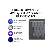 Produktbild för Logitech Master Series MX Mechanical Mini - tangentbord - QWERTY - USA, internationellt - grafit Inmatningsenhet