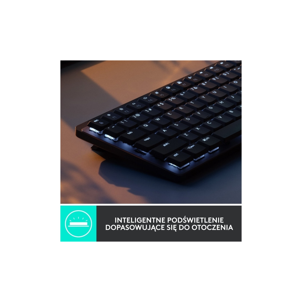 Produktbild för Logitech Master Series MX Mechanical Mini - tangentbord - QWERTY - USA, internationellt - grafit Inmatningsenhet