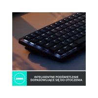 Produktbild för Logitech Master Series MX Mechanical Mini - tangentbord - QWERTY - USA, internationellt - grafit Inmatningsenhet
