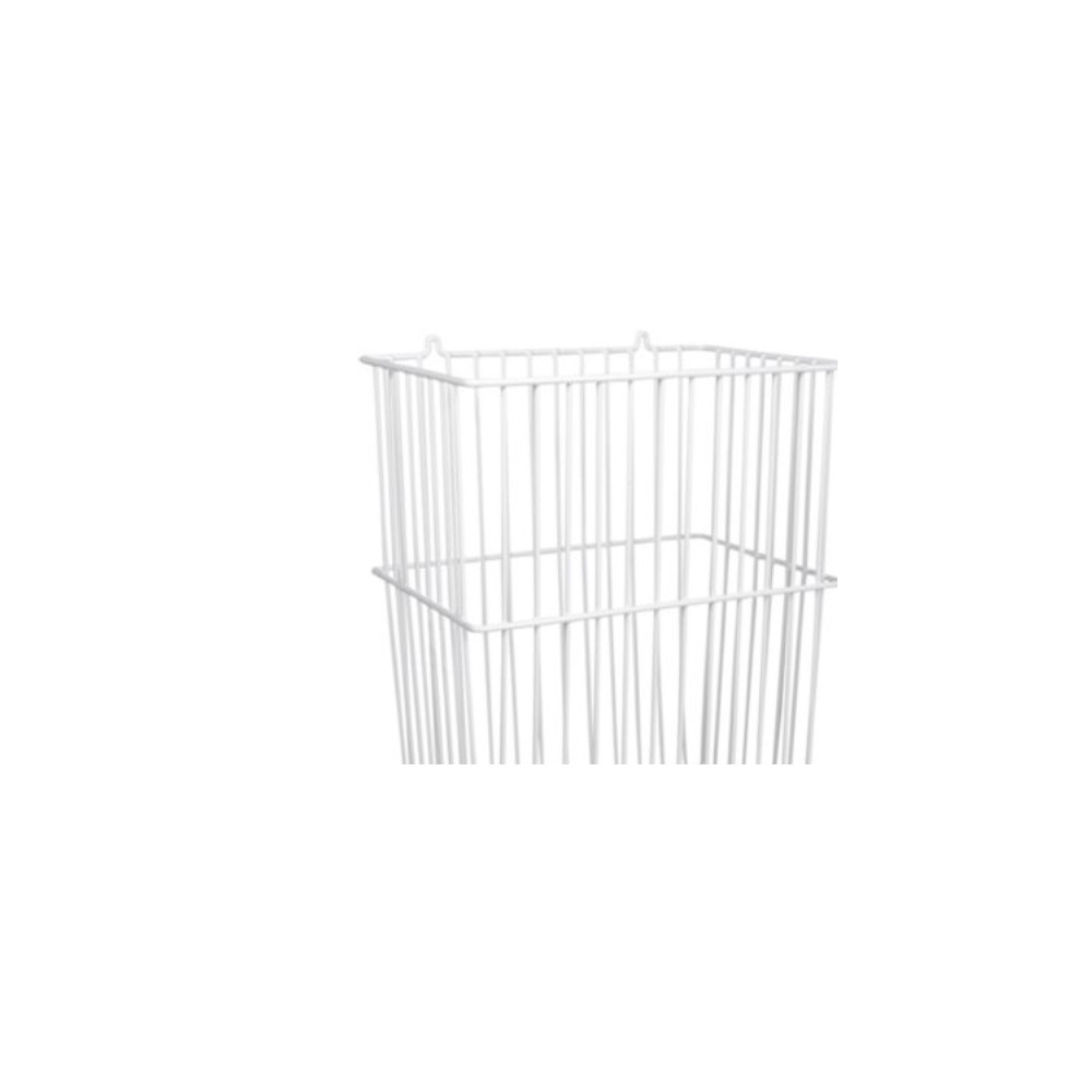 Produktbild för Trådställ vit för avfall 40x34x23 cm, förberett för väggmont...