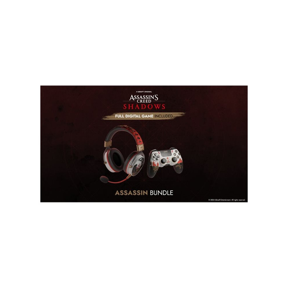 Produktbild för Lexip - Assassin Bundle - headset - 3,5 mm kontakt - med Ubisoft controller and Assassin's Creed Shadows