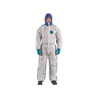 Produktbild för Engångsoverall typ 5/6 Ansell Alphatec 1800 Comfort, vit/blå...