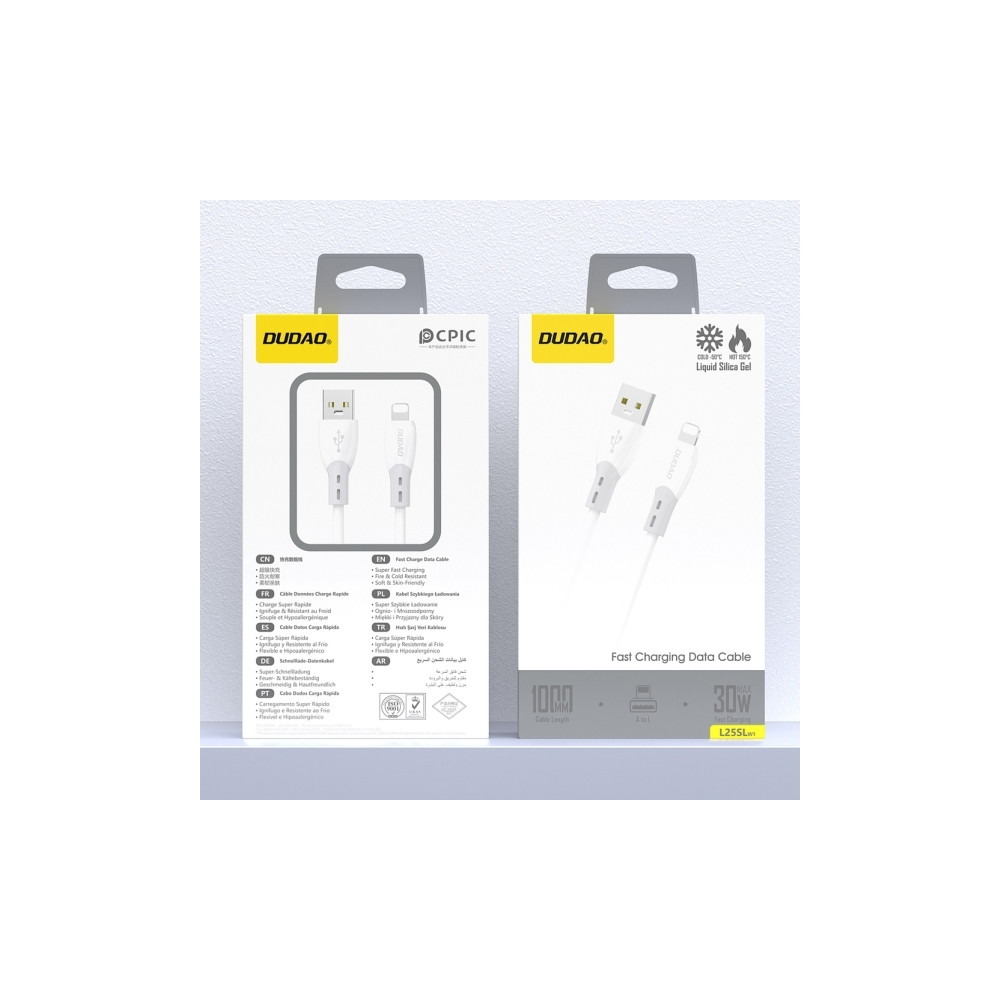 Produktbild för USB-kabel Dudao L25SL 30 W USB-A till Lightning