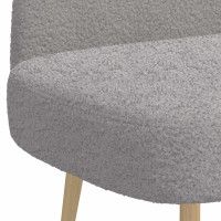 Produktbild för Klädd bänk med ryggstöd Ljusgrå 110 x 60 x 76 cm Bouclé