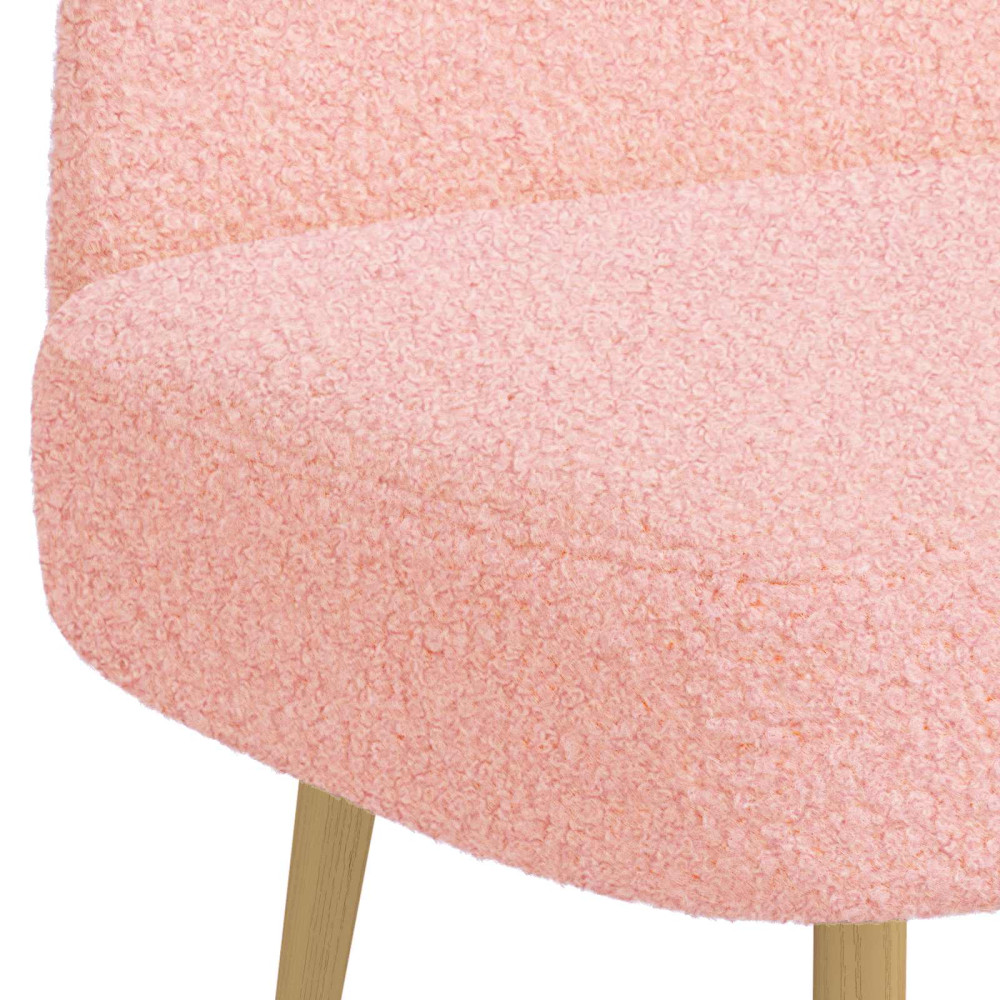 Produktbild för Klädd bänk med ryggstöd Rosa 110 x 60 x 76 cm Bouclé