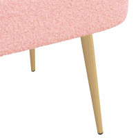 Produktbild för Klädd bänk med ryggstöd Rosa 110 x 60 x 76 cm Bouclé