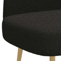 Produktbild för Klädd bänk med ryggstöd Svart 110 x 60 x 76 cm Bouclé