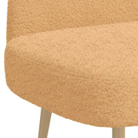 Produktbild för Klädd bänk med ryggstöd Beige 110 x 60 x 76 cm Bouclé